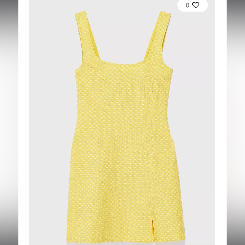 Urban Outfitters Folly Fitted Floral Yellow Mini Dress